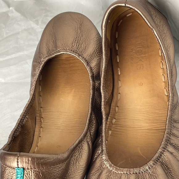 Preloved TIEKS by Gavrieli ROSÉ Full-grain Leather Ballet Flats Size 9 - Picture 8 of 11